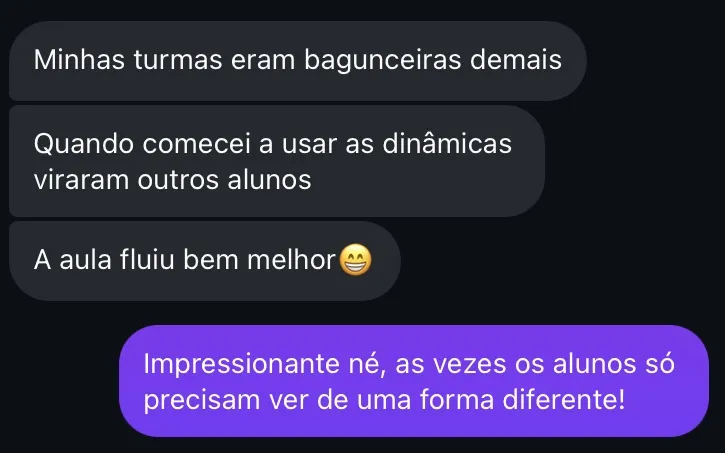 Depoimento de professora