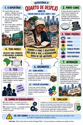 Capa do mapa do Repertório X sobre Quarto de Despejo, de Carolina Maria de Jesus
